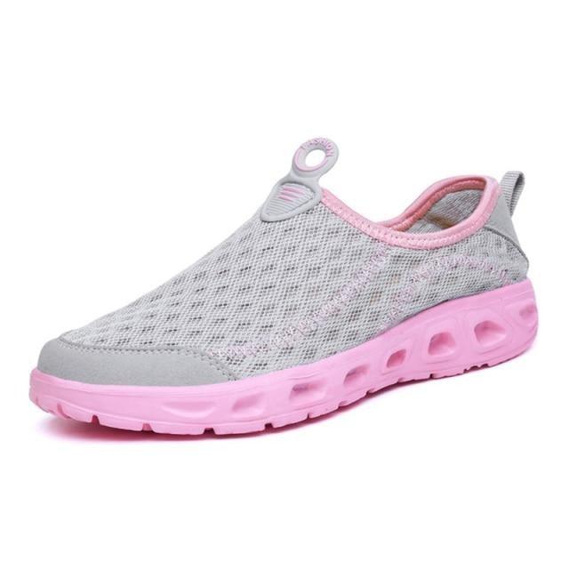 Aqua Shoes Unisex Casual Fashion Mesh Breathable Quick Dry Outdoor Rubber Sole Slip Water Shoes For Beach Water Sports Lightweight Slip On Walking Shoes