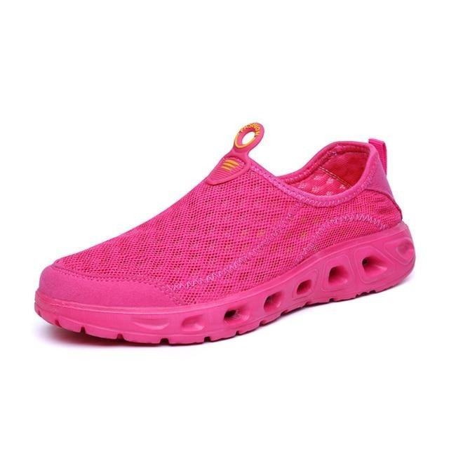 Aqua Shoes Unisex Casual Fashion Mesh Breathable Quick Dry Outdoor Rubber Sole Slip Water Shoes For Beach Water Sports Lightweight Slip On Walking Shoes