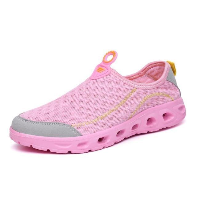 Aqua Shoes Unisex Casual Fashion Mesh Breathable Quick Dry Outdoor Rubber Sole Slip Water Shoes For Beach Water Sports Lightweight Slip On Walking Shoes