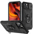 Armor Shockproof Phone Case For iPhone 13 12 11 Pro Max X XR XS Max 11 13 Pro Magnetic Ring Stand Holder Back Cover Slide Camera Cover & Kickstand Built-in 360° Rotate Ring Stand Magnetic Cover Case