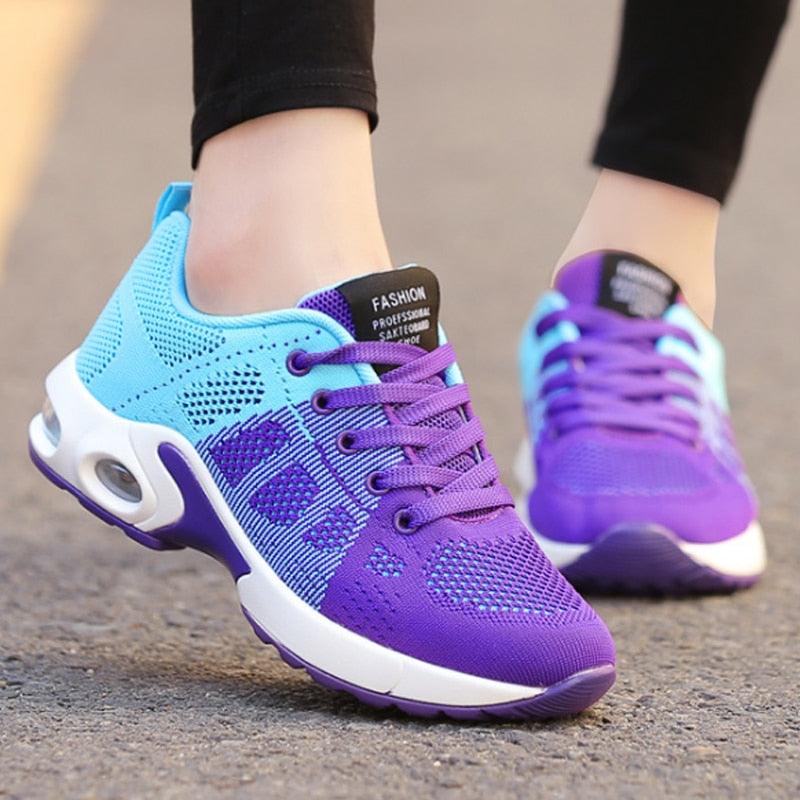 Athletic Sport Platform Sneakers Breathable Women Casual Fashion Height Increasing Shoes Air Cushion Soft Bottom Ultra Lightweight Running Workout Shoes Sports Design