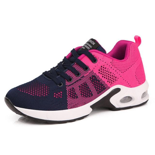 Athletic Sport Platform Sneakers Breathable Women Casual Fashion Height Increasing Shoes Air Cushion Soft Bottom Ultra Lightweight Running Workout Shoes Sports Design