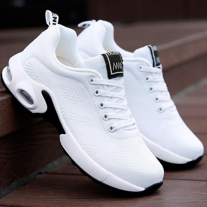 Athletic Sport Platform Sneakers Breathable Women Casual Fashion Height Increasing Shoes Air Cushion Soft Bottom Ultra Lightweight Running Workout Shoes Sports Design