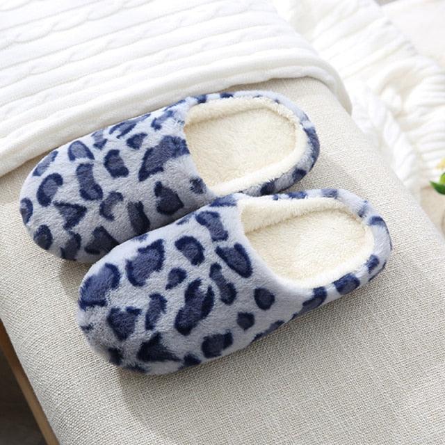 Autumn Winter Home Slippers Women Cotton Floor Shoes Plush Indoor Slippers Women Men Couple Warm House Slippers Slip On Bedroom Slippers With Comfy Fleece Lining