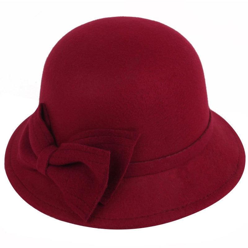 Autumn Winter Polyester Flat Top Hat For Women's Luxury Wide Fedora Hat Jazz Cap Classic Wide Hat Women Comfortable Elegant Hat For Summer Classic Design