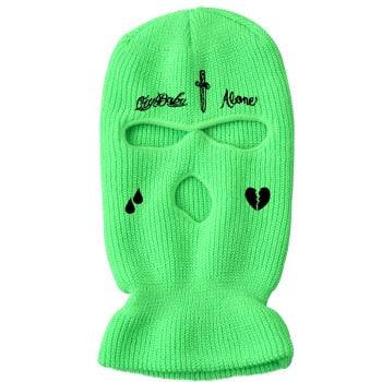 Autumn Winter Ski Mask 3-Hole Knit Hat Full Face Cover Balaclava Hats Funny Party Embroidery Beanies Caps Hole Knitted Full Face Cover Ski Neck Gaiter, Winter Balaclava Warm Knit Beanie for Outdoor Sports Outdoor Full Face Cover Thermal Ski Mask One Size