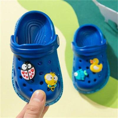 Baby Hole Shoes Summer New Children Nice Non-Slip Soft Floor Boys Girls Beach Sandals Clogs for Boys and Girls Non-Slip Breathable Kids Clogs Garden High Elasticity Kids Sandals Indoor Outdoor Waterproof Beach Sandals