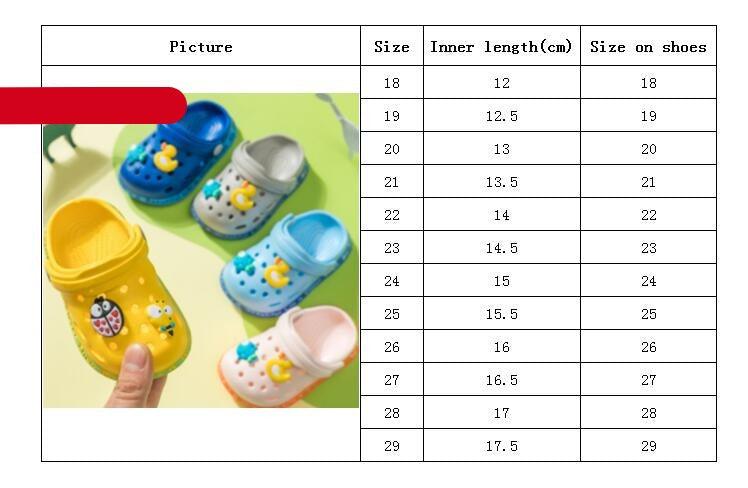 Baby Hole Shoes Summer New Children Nice Non-Slip Soft Floor Boys Girls Beach Sandals Clogs for Boys and Girls Non-Slip Breathable Kids Clogs Garden High Elasticity Kids Sandals Indoor Outdoor Waterproof Beach Sandals