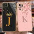 Back Shockproof Armor A-Z Letter Case For Xiaomi Redmi Note 10 Case Redmi Note 11S New 26 Letters Soft Slim Plating Phone Case For Xiaomi Redmi Note 10 Pro Max Bumper