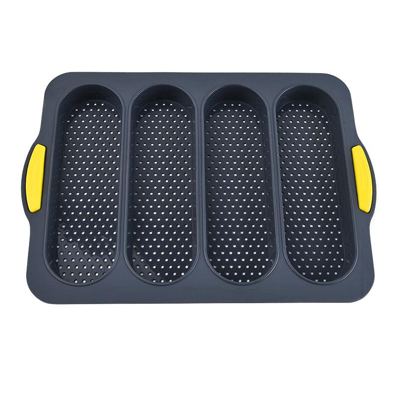 Baking Mold Food Grade 4 Grids Baguettes Silicone Mould Tray Anti-scalding Non-stick Bread Cake Molds Kitchen Tool Accessories Mold For Bread Baking  Loaves Bake Mold Loaf Muffin Pan Kitchen Baking Tools