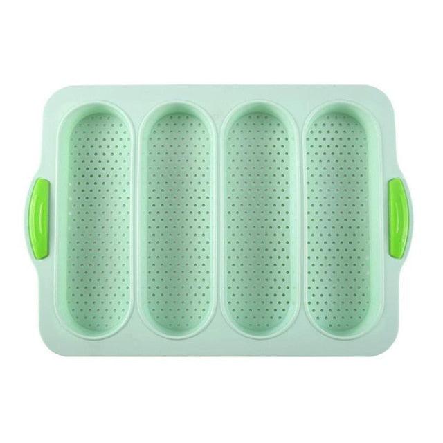 Baking Mold Food Grade 4 Grids Baguettes Silicone Mould Tray Anti-scalding Non-stick Bread Cake Molds Kitchen Tool Accessories Mold For Bread Baking  Loaves Bake Mold Loaf Muffin Pan Kitchen Baking Tools