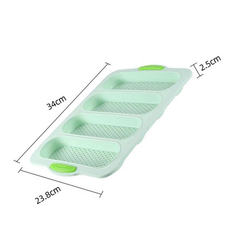 Baking Mold Food Grade 4 Grids Baguettes Silicone Mould Tray Anti-scalding Non-stick Bread Cake Molds Kitchen Tool Accessories Mold For Bread Baking  Loaves Bake Mold Loaf Muffin Pan Kitchen Baking Tools