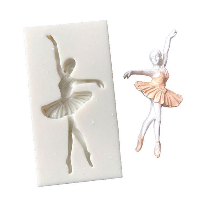 Ballet Girl Dancer Silicone Mold Fondant Chocolate Cake Stencil Decorating Tool Ballet Girl Silicone Mold For Ballerina Dance Lovers Fondant Candy Making Chocolate Molds Lollipop Desserts Ice Cube Gum Clay Soap Biscuit Cupcake Topper Cake