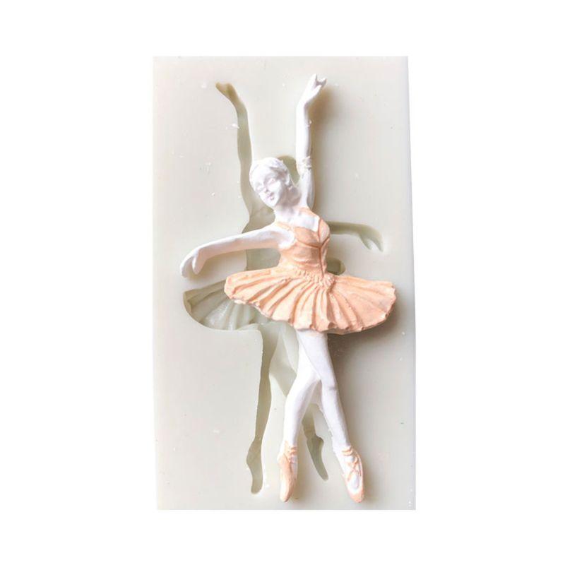 Ballet Girl Dancer Silicone Mold Fondant Chocolate Cake Stencil Decorating Tool Ballet Girl Silicone Mold For Ballerina Dance Lovers Fondant Candy Making Chocolate Molds Lollipop Desserts Ice Cube Gum Clay Soap Biscuit Cupcake Topper Cake