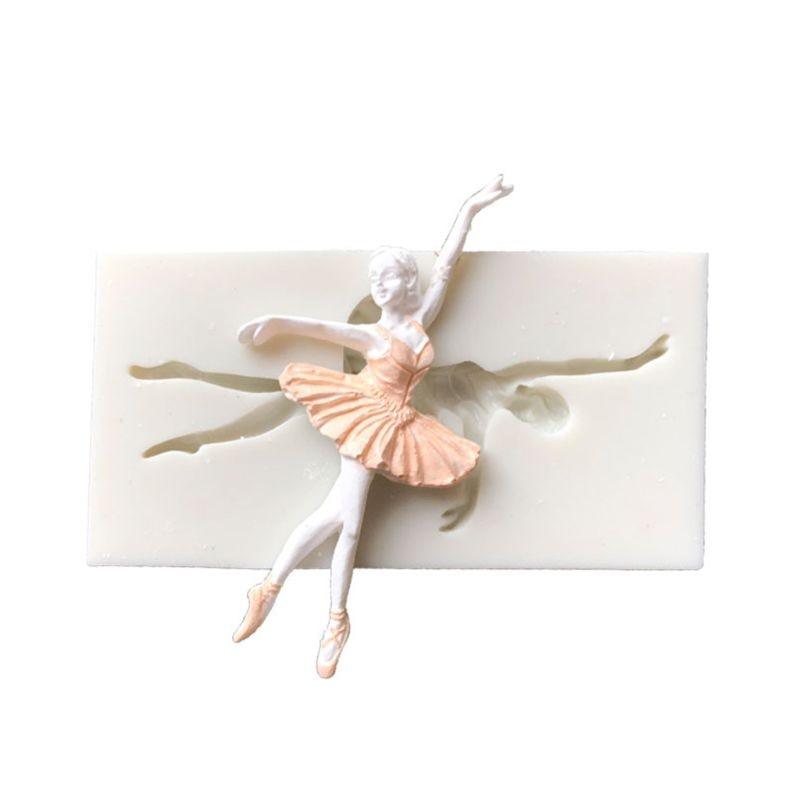 Ballet Girl Dancer Silicone Mold Fondant Chocolate Cake Stencil Decorating Tool Ballet Girl Silicone Mold For Ballerina Dance Lovers Fondant Candy Making Chocolate Molds Lollipop Desserts Ice Cube Gum Clay Soap Biscuit Cupcake Topper Cake