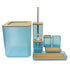 Bamboo Bathroom Accessories Set Plastic Bathroom Kit Soap Dispenser Toothbrush Cup Soap Dish Toilet Brush Holder Trash Can Bathroom Accessories Toothbrush Holder Toothbrush Cup Soap Dispenser Soap Dish Toilet Brush Holder Trash Can For Home Apartment