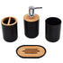 Bamboo Bathroom Accessories Set Plastic Bathroom Kit Soap Dispenser Toothbrush Cup Soap Dish Toilet Brush Holder Trash Can Bathroom Accessories Toothbrush Holder Toothbrush Cup Soap Dispenser Soap Dish Toilet Brush Holder Trash Can For Home Apartment