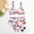 Bandage Bikinis Swimwear Women's High Waist Bikini Swimsuits Twist Push Up Two Piece Bathing Suits Tummy Control Swimwear Women Swimsuits Bikini Set Adjustable Swim Bathing Suit Two Pieces Floral Beachwear