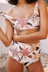 Bandage Bikinis Swimwear Women's High Waist Bikini Swimsuits Twist Push Up Two Piece Bathing Suits Tummy Control Swimwear Women Swimsuits Bikini Set Adjustable Swim Bathing Suit Two Pieces Floral Beachwear