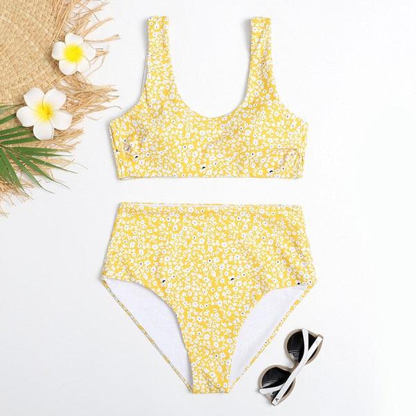 Bandage Bikinis Swimwear Women's High Waist Bikini Swimsuits Twist Push Up Two Piece Bathing Suits Tummy Control Swimwear Women Swimsuits Bikini Set Adjustable Swim Bathing Suit Two Pieces Floral Beachwear