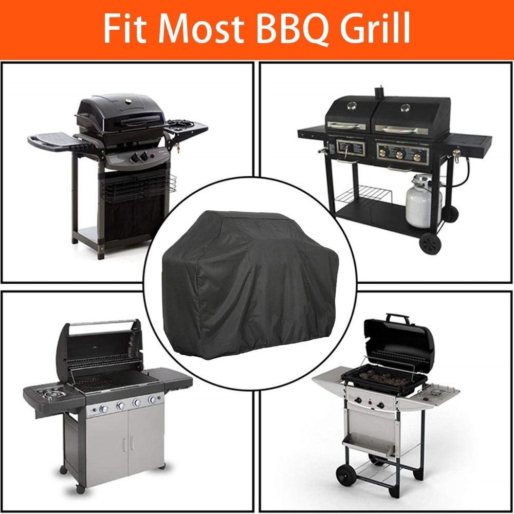 Barbeque Grill Covers  Waterproof BBQ Grill Cover Compatible for UV Resistant Gas Grill Cover Barbecue Grill Cover Waterproof Universal Drawstring Grille Stove Oven Guard Protector BBQ Accessories