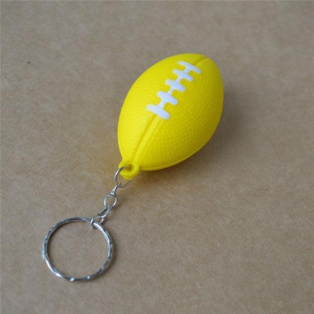 Basketball PU Keychain Toys Fashion Sport Key Chains Jewelry Gift for Boys Girls Football Basketball PU Keychain Toys Sports Item Key Chains