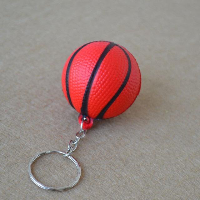 Basketball PU Keychain Toys Fashion Sport Key Chains Jewelry Gift for Boys Girls Football Basketball PU Keychain Toys Sports Item Key Chains