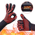 BBQ Gloves Silicone Heat-Resistant Glove Kitchen Microwave Oven Mitts 500 800 Degree Fireproof And Non-Slip Barbecue Gloves  Kitchen Gloves Long Wrist Protect Non-Slip Silicone for Barbecue Cooking