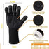 BBQ Gloves Silicone Heat-Resistant Glove Kitchen Microwave Oven Mitts 500 800 Degree Fireproof And Non-Slip Barbecue Gloves  Kitchen Gloves Long Wrist Protect Non-Slip Silicone for Barbecue Cooking