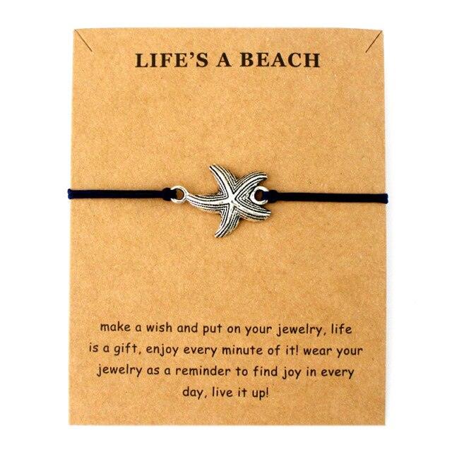 Beach Jewelry Silver Gold Sharks Fish Seahorse Starfish Whale Tale Charm Bracelets Starfish Anklets Conch Shell Rope Ankle Bracelet Beach Foot Jewelry For Women And Girls Charming Ocean Animals Shaped Jewelry