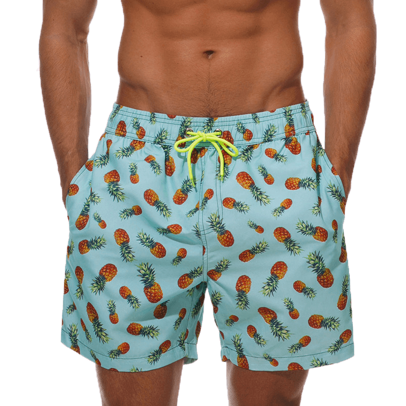 Beach Shorts Summer Quick Dry Men's Board Swimsuits Man Swim Trunks Surf Swimwear Male Athletic Running Gym Pants Men's Swim Trunks Quick Dry Swimming Shorts Beach Shorts with Mesh Lining