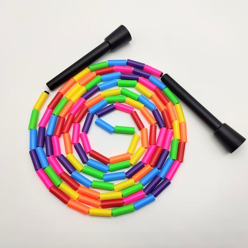 Beaded Jump Skip Rope Simple Basic Kids Skip Rope For Exercise Sports Outdoor Activities Soft Beaded Skipping Rope For Kids Adults Plastic Segmented Jump Rope