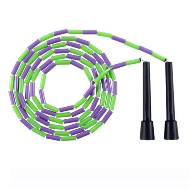 Beaded Jump Skip Rope Simple Basic Kids Skip Rope For Exercise Sports Outdoor Activities Soft Beaded Skipping Rope For Kids Adults Plastic Segmented Jump Rope