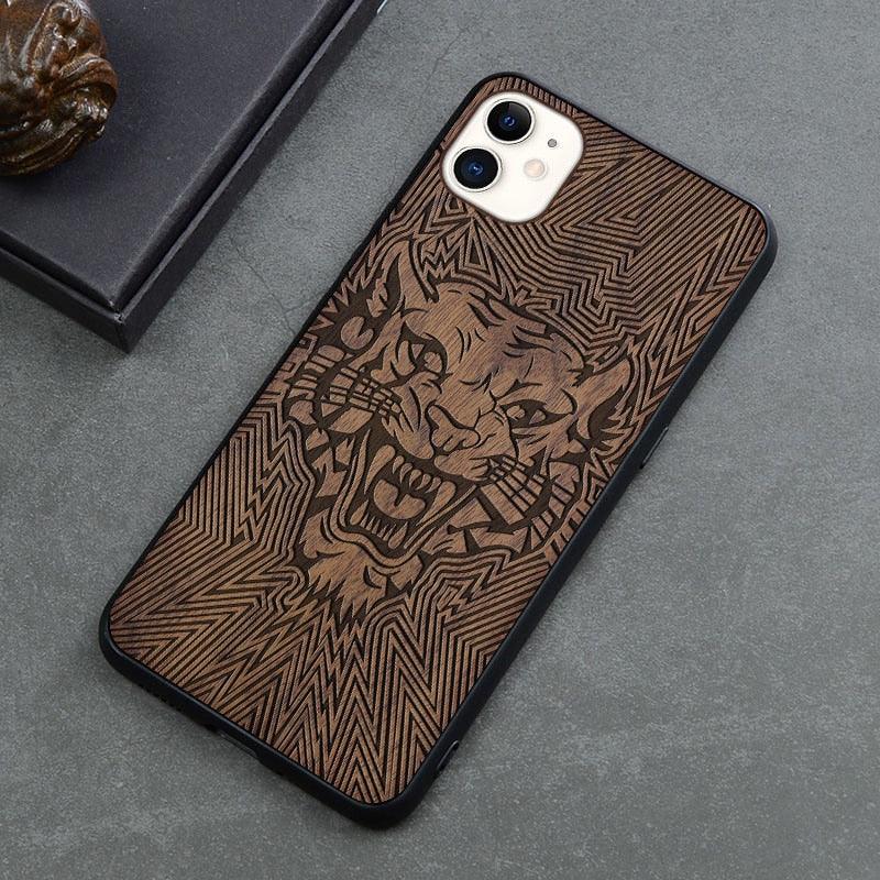 Beautiful Brown Mobile Phone Case Wooden Cover For iPhone 12 11 Pro 12 Pro Max Case Luxury Simple Wood Hard Case Cover For iPhone XS Max XR X Case