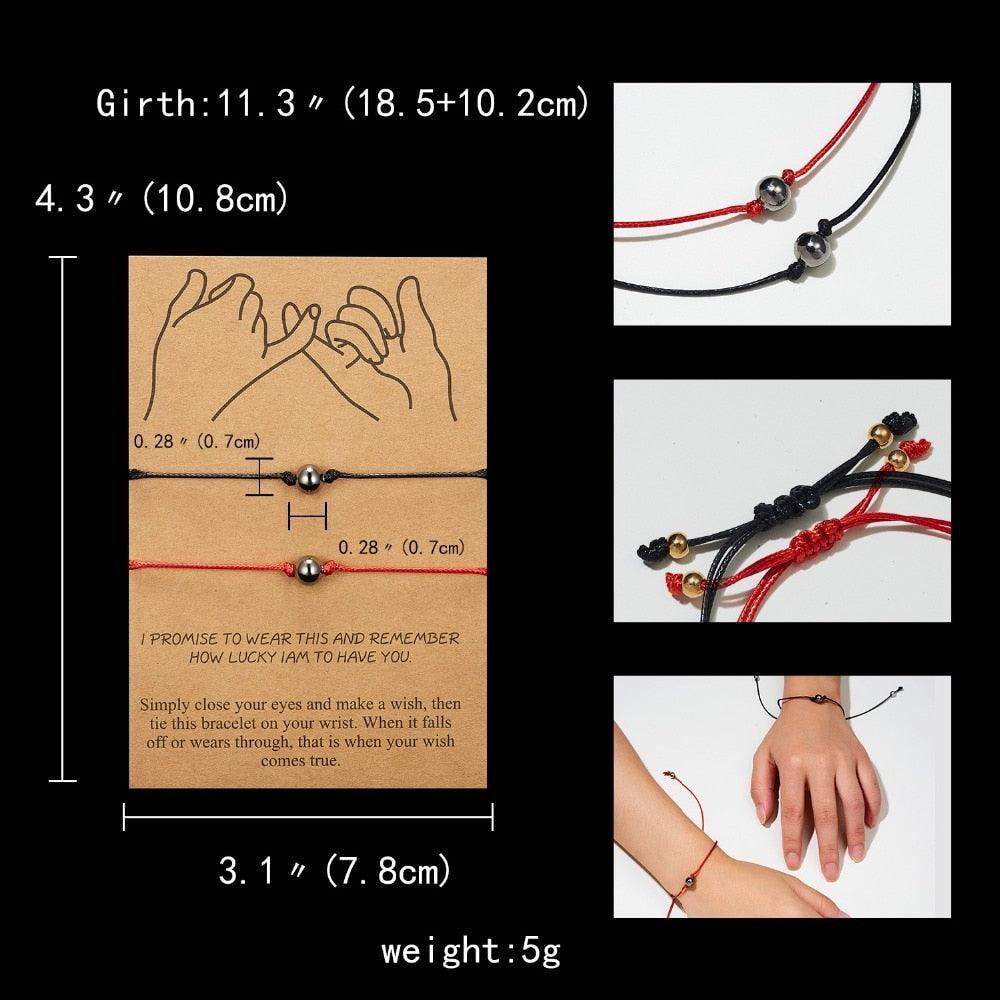 Best Friends Couples Bracelets Set For Women Girl Men Infinite Heart Turtle Compass Bracelet 2pcs/set Wish Bead String Bracelets For Women Girls Friendship Bracelet Natural Stone Jewelry 17cm