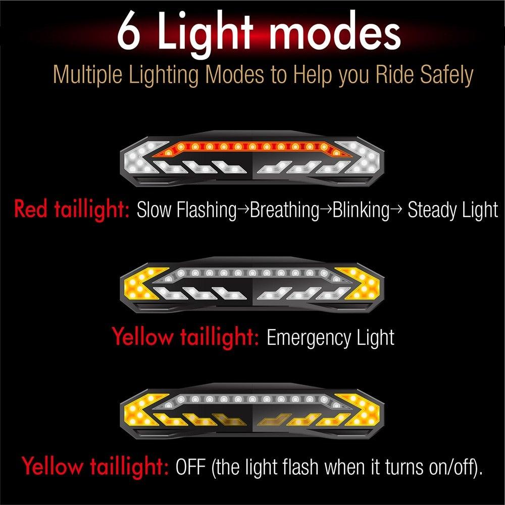 Bicycle Alarm Taillight Anti Theft USB Rechargeable Bicycle Rear Tail Light Turn Signal Warning Cycling Light Bike Alarm With Remote Rechargeable Rear Bike Light Waterproof Auto ON/Off Bicycle Lights Bike Turn Signals Brake Light