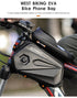 Bicycle Bag Phone Bag Waterproof Front Frame Cycling Bag Sensitive Touch Screen Road Bike Bag Bicycle Phone Bag Bike Phone Holder EVA Waterproof Handlebar Bag With Sensitive Bike Phone Front Frame Bag Bicycle Bag Phone Mount Top Tube Bag Bike 6.0-7.4 Inch