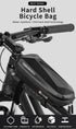 Bicycle Bag Phone Bag Waterproof Front Frame Cycling Bag Sensitive Touch Screen Road Bike Bag Bicycle Phone Bag Bike Phone Holder EVA Waterproof Handlebar Bag With Sensitive Bike Phone Front Frame Bag Bicycle Bag Phone Mount Top Tube Bag Bike 6.0-7.4 Inch