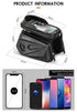 Bicycle Bag Phone Bag Waterproof Front Frame Cycling Bag Sensitive Touch Screen Road Bike Bag Bicycle Phone Bag Bike Phone Holder EVA Waterproof Handlebar Bag With Sensitive Bike Phone Front Frame Bag Bicycle Bag Phone Mount Top Tube Bag Bike 6.0-7.4 Inch