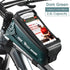 Bicycle Bag Phone Bag Waterproof Front Frame Cycling Bag Sensitive Touch Screen Road Bike Bag Bicycle Phone Bag Bike Phone Holder EVA Waterproof Handlebar Bag With Sensitive Bike Phone Front Frame Bag Bicycle Bag Phone Mount Top Tube Bag Bike 6.0-7.4 Inch