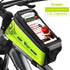 Bicycle Bag Phone Bag Waterproof Front Frame Cycling Bag Sensitive Touch Screen Road Bike Bag Bicycle Phone Bag Bike Phone Holder EVA Waterproof Handlebar Bag With Sensitive Bike Phone Front Frame Bag Bicycle Bag Phone Mount Top Tube Bag Bike 6.0-7.4 Inch