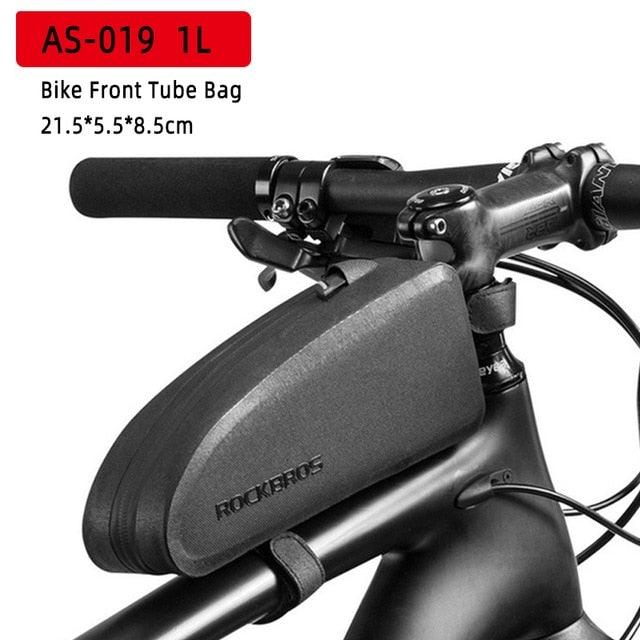 Bicycle Bag Reflective Front Top Frame Tube Bag Ultralight Portable Bike Big Capacity Pocket Cycling Accessories Top Tube Bike Bag Waterproof Bike Front Frame Bike Bag Bicycle Top Tube Bag Cycling Accessories