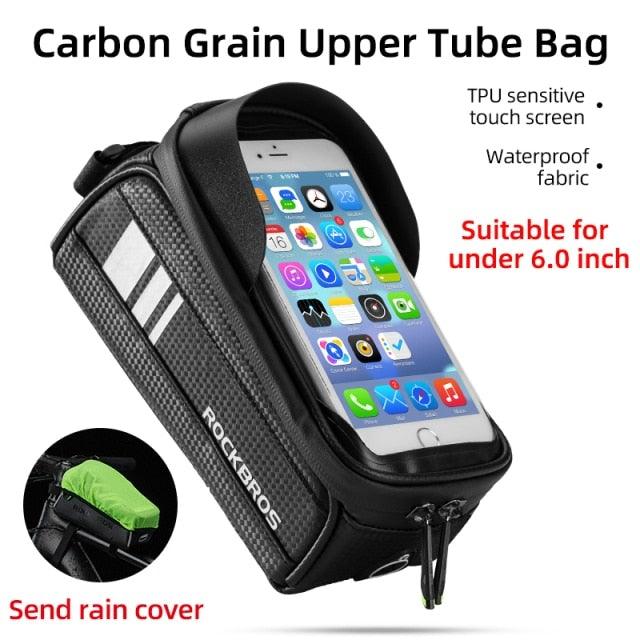 Bicycle Bag Reflective Front Top Frame Tube Bag Ultralight Portable Bike Big Capacity Pocket Cycling Accessories Top Tube Bike Bag Waterproof Bike Front Frame Bike Bag Bicycle Top Tube Bag Cycling Accessories