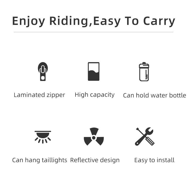 Bicycle Bag Water Repellent Durable Reflective Road Bike With 1.5L Water Bottle Pocket Bike Bag Accessories Bike Saddle Bag Bike Seat Bag With Water Bottle Holder Bicycle Bag Under Seat Waterproof For Road Bike