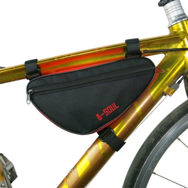 Bicycle Bag Waterproof Bike Triangle Bag Storage Mobile Phone Cycling Bag Bike Tube Pouch Holder Accessories Bike Frame Storage Bag Water Resistant Cycling Handlebar Top Tube Bag Under Seat Pouch Strap-On Adjustable Install Position