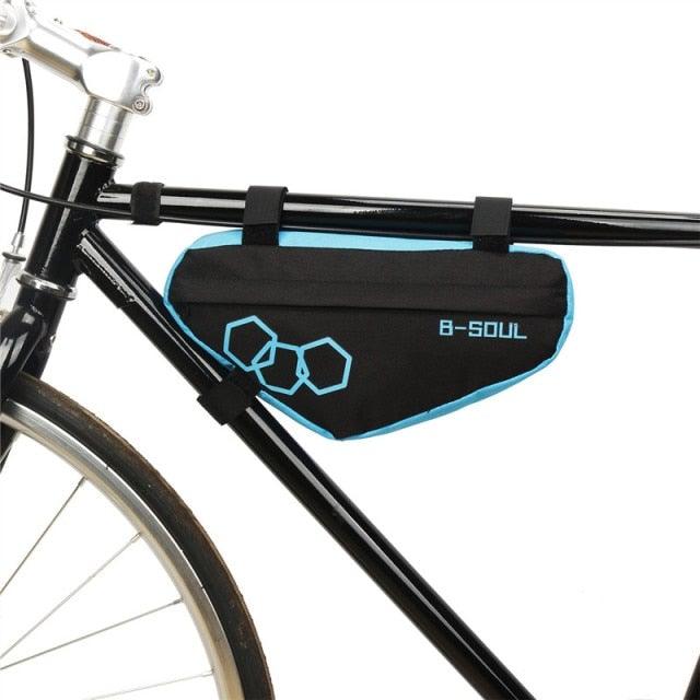 Bicycle Bag Waterproof Bike Triangle Bag Storage Mobile Phone Cycling Bag Bike Tube Pouch Holder Accessories Bike Frame Storage Bag Water Resistant Cycling Handlebar Top Tube Bag Under Seat Pouch Strap-On Adjustable Install Position