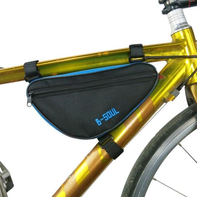 Bicycle Bag Waterproof Bike Triangle Bag Storage Mobile Phone Cycling Bag Bike Tube Pouch Holder Accessories Bike Frame Storage Bag Water Resistant Cycling Handlebar Top Tube Bag Under Seat Pouch Strap-On Adjustable Install Position