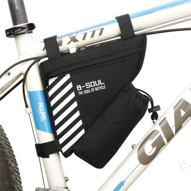 Bicycle Bag Waterproof Bike Triangle Bag Storage Mobile Phone Cycling Bag Bike Tube Pouch Holder Accessories Bike Frame Storage Bag Water Resistant Cycling Handlebar Top Tube Bag Under Seat Pouch Strap-On Adjustable Install Position