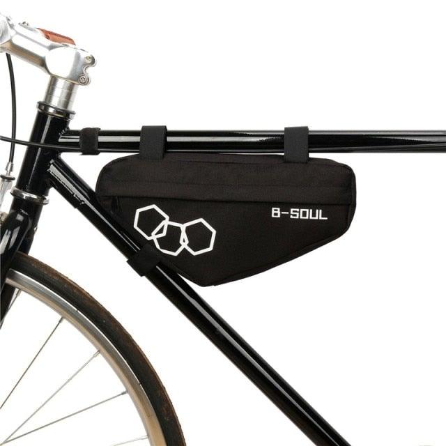 Bicycle Bag Waterproof Bike Triangle Bag Storage Mobile Phone Cycling Bag Bike Tube Pouch Holder Accessories Bike Frame Storage Bag Water Resistant Cycling Handlebar Top Tube Bag Under Seat Pouch Strap-On Adjustable Install Position