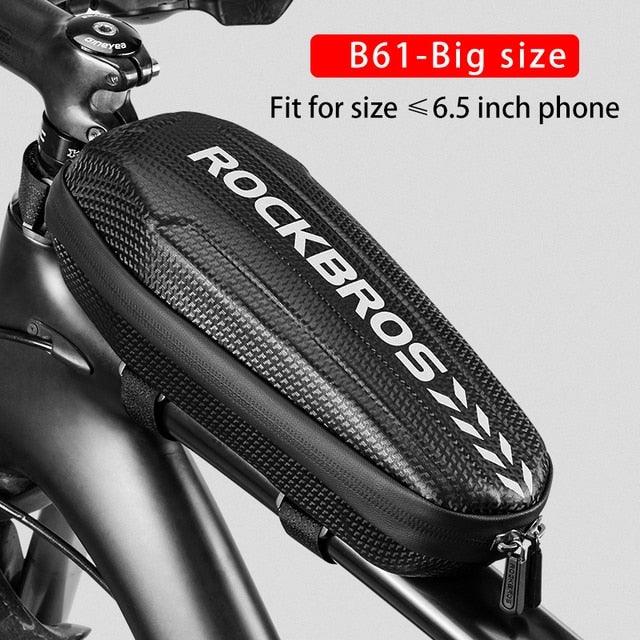 Bicycle Bag Waterproof Cycling Top Front Tube Frame Bag Large Capacity Road Bicycle Black Bike Accessories Top Tube Bike Bag Waterproof Bike Front Frame Bike Bag Bicycle Top Tube Bag Cycling Accessories